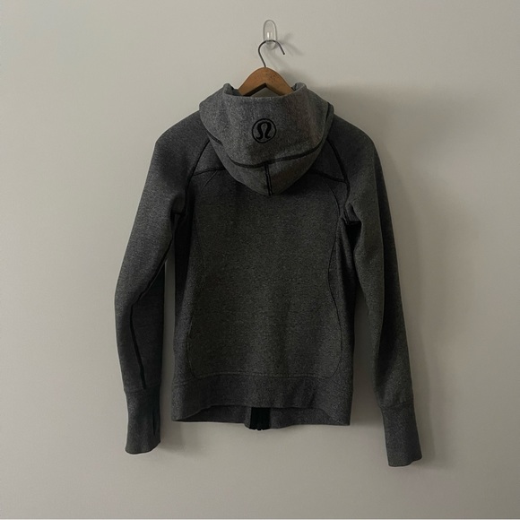 Lululemon Scuba Hoodie Heathered Speckled Black Size 4 - Picture 7 of 9